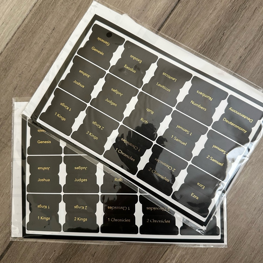 Black Bible Book Tabs